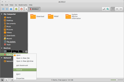 Cara Format Flash Disk di Linux Mint TANPA TERMINAL