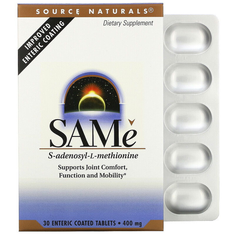 Source Naturals, SAMe, 400 mg, 30 Enteric Coated Tablets