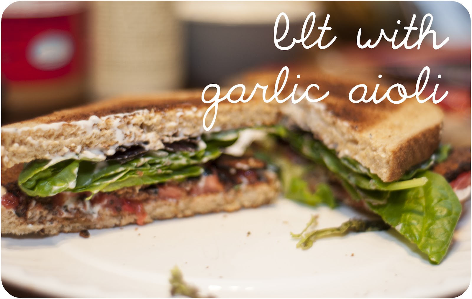 applesauce for eggs BLT with Garlic Aioli