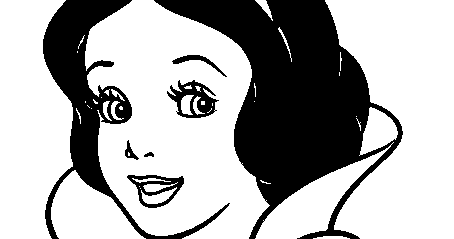 Snow White Face Coloring Page