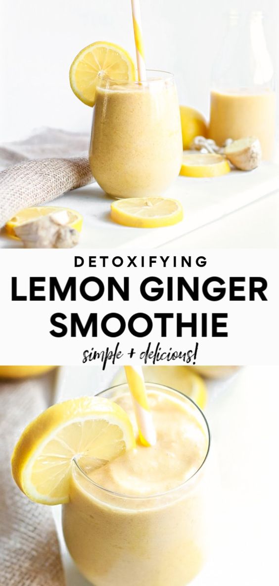 Detoxifying Lemon Ginger Smoothie Diet Sehat