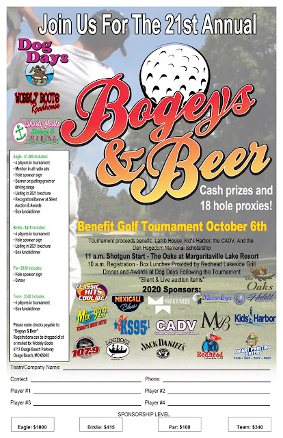 Wobbly Boots Roadhouse, Lake of the Ozarks, Bogeys & Beer Golf Tournament 2020