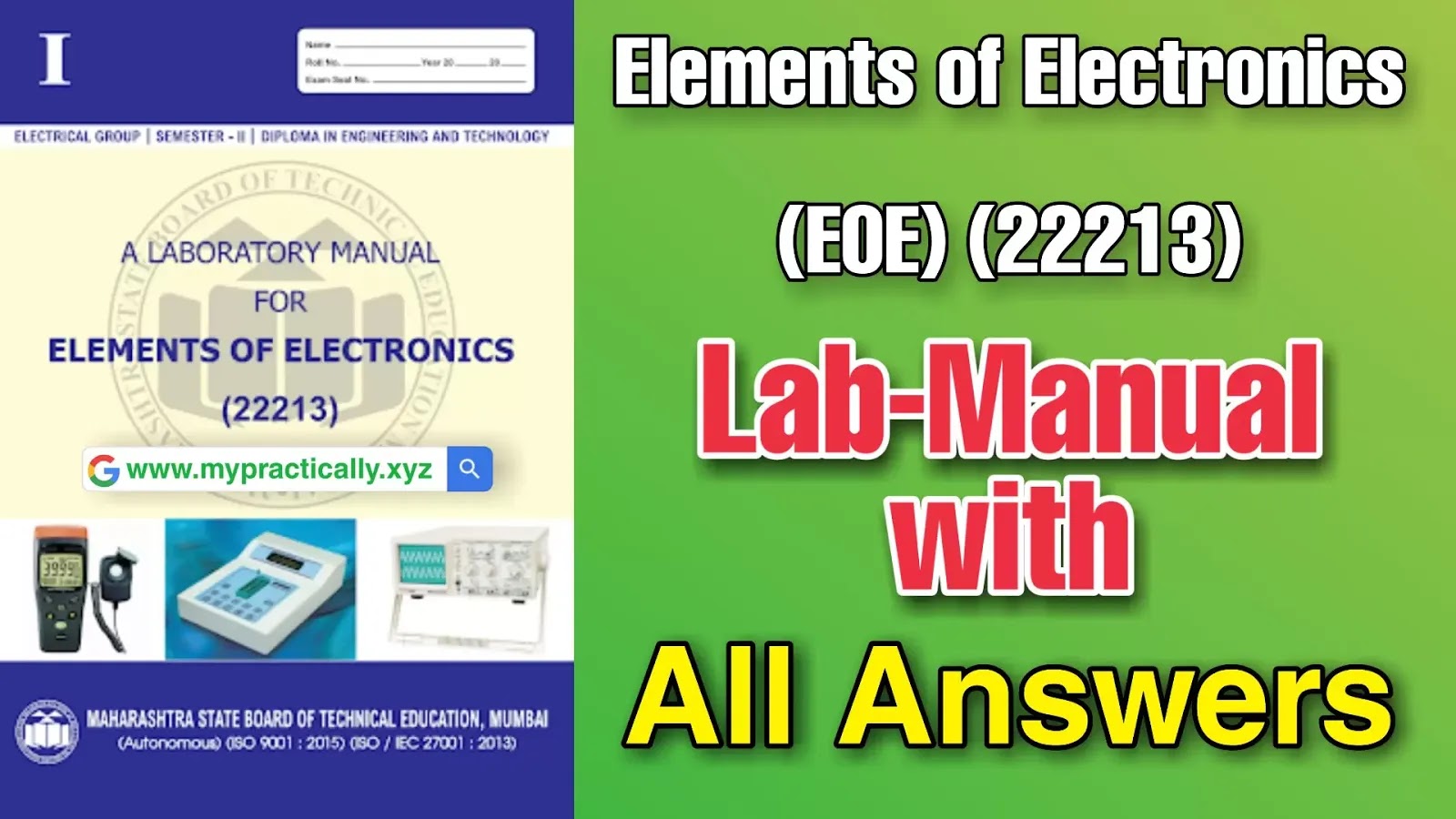 22213 Elements of Electronics EOE Lab Manual Answers Msbte Lab