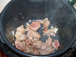 cooker pressure beef onion stew root recipe meat veggie dredge chop flour heat