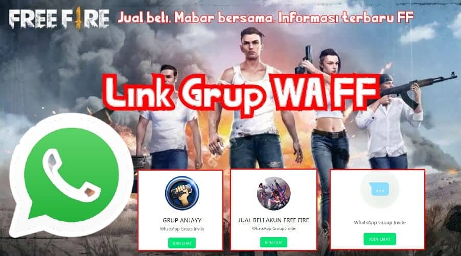 100 Grup Whatsapp Wa Garena Free Fire Ff Paling Modern 2020 Mabar Perdagangan Akun Idn Paperplane