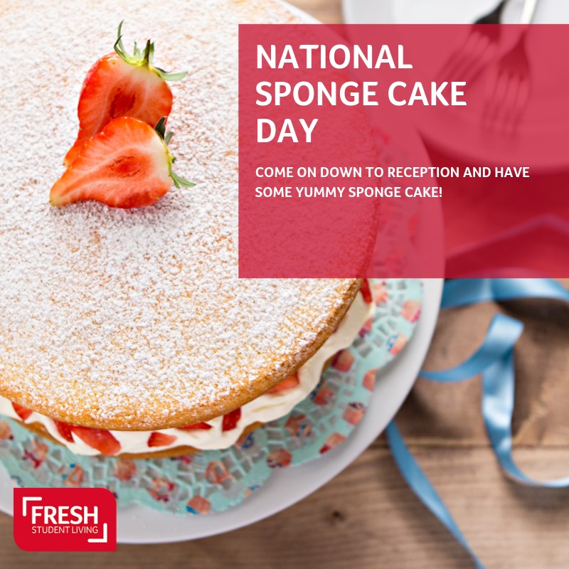 National Sponge Cake Day Wishes Images What's up Today