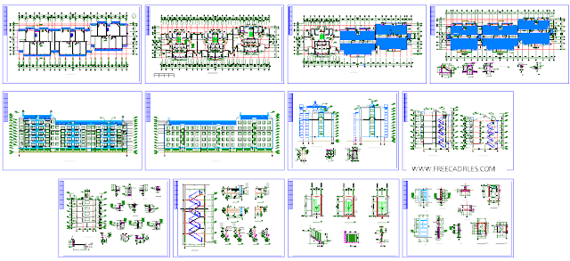 Multifamily Ground Floor and 5 Levels [DWG]