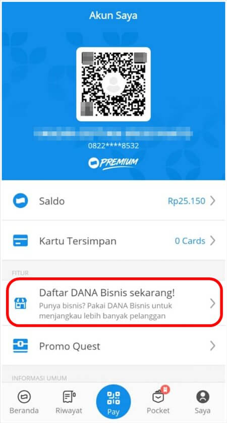 daftar akun dana bisnis