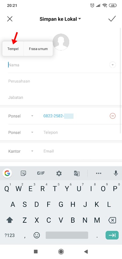 How to save a WhatsApp number without a name but appears in the story