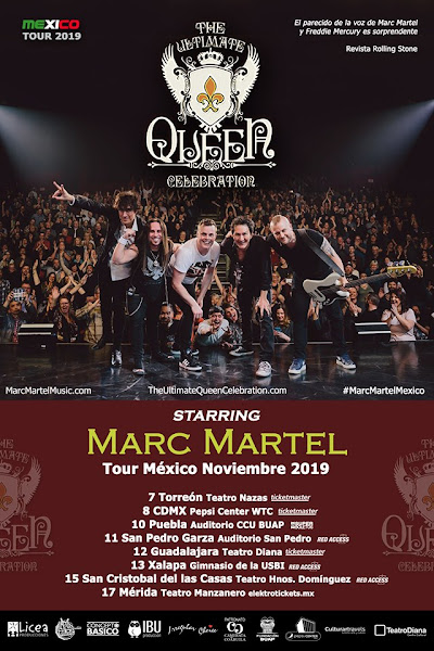 MARC MARTEL y The Ultimate Queen Celebration 5-17 Noviembre ticketmaster redacces elektrotickets