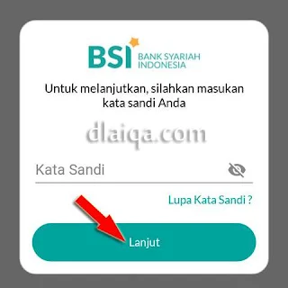 masukkan kata sandi, lalu klik 'Lanjut'