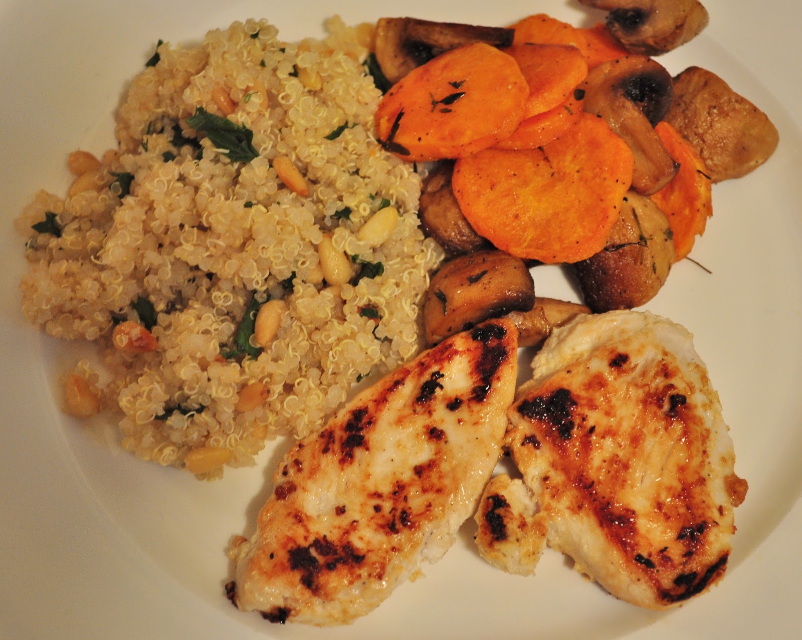 My Tiny Oven Yogurt Marinated Chicken with Roasted Veggies and Quinoa