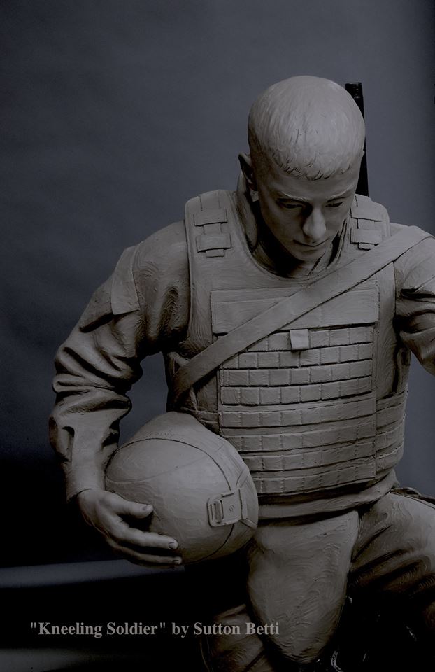 Sutton Betti Sculpture and Drawings 57 Kneeling Soldierclay