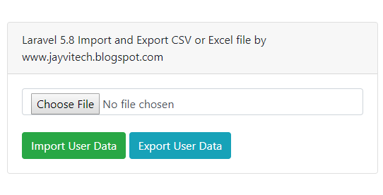 How to Import and Export CSV or Excel file into Laravel 5.8 ...