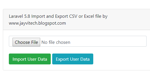 How to Import and Export CSV or Excel file into Laravel 5.8 ...