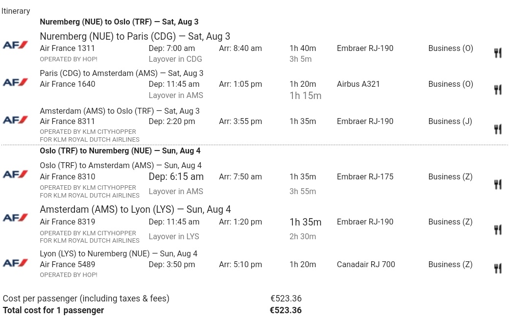 XP Run Earn 90 XPs from Germany to Oslo (TRF) from €499! Premium