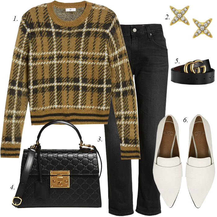 plaid sweater outfit