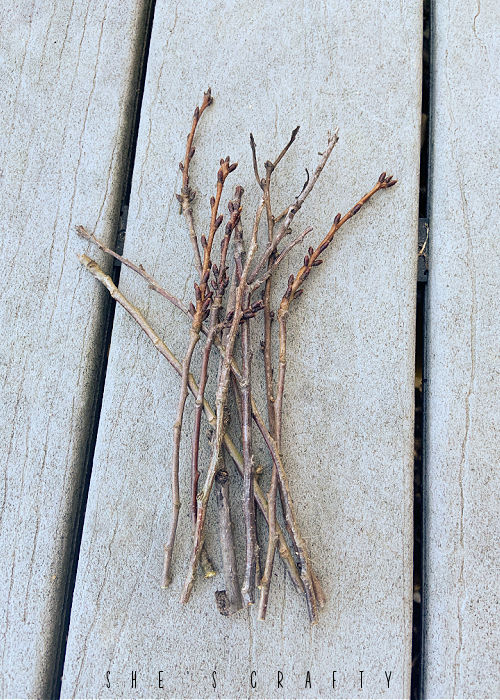 She's Crafty Twig Brooms easy and FREE Halloween Decor