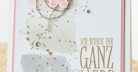 Stempel Biene Grusskarte Mit Stampin Up Happy Watercolor