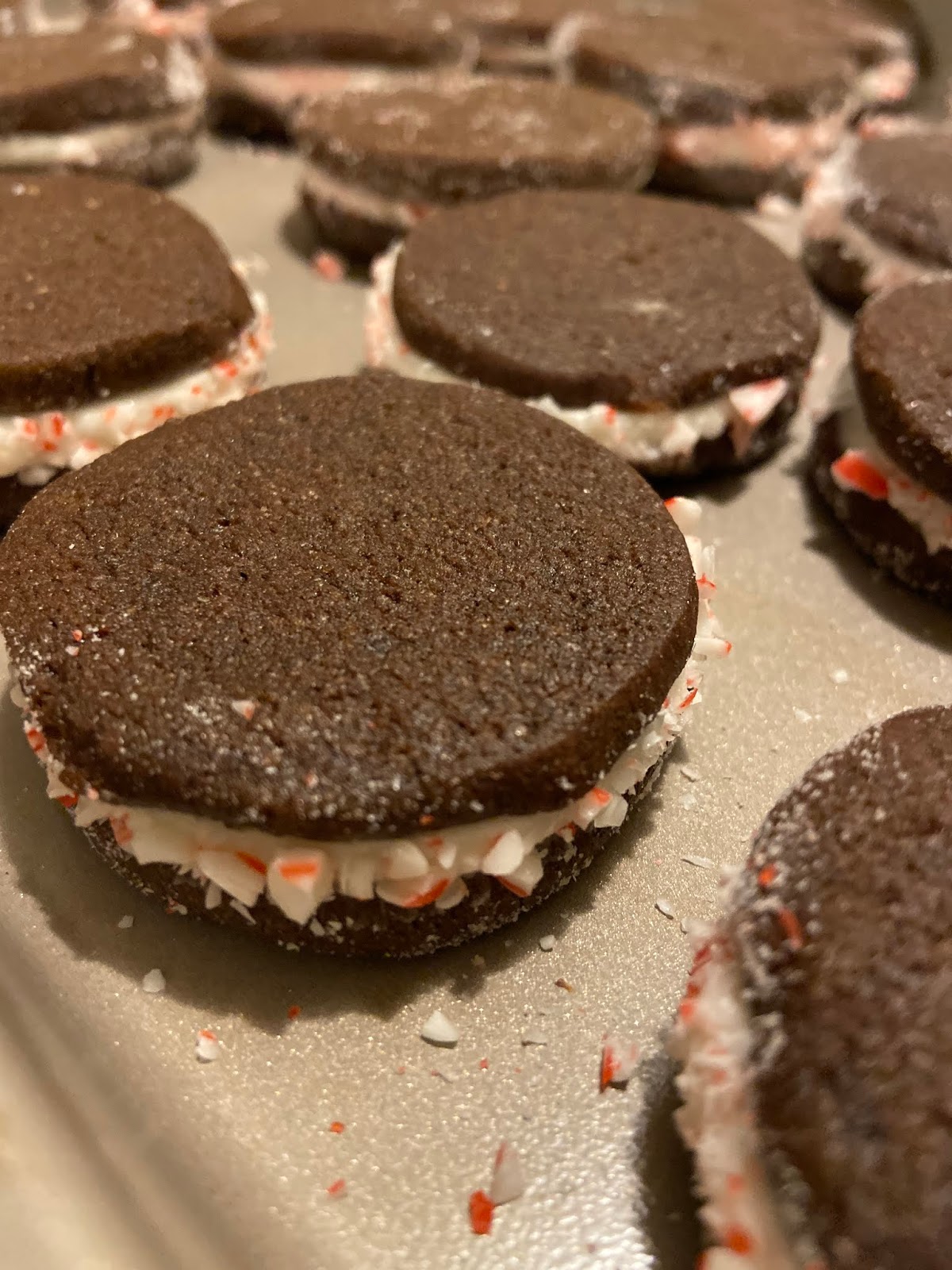 Chocolate Candy Cane Sandwich Cookies Fashion meets Food