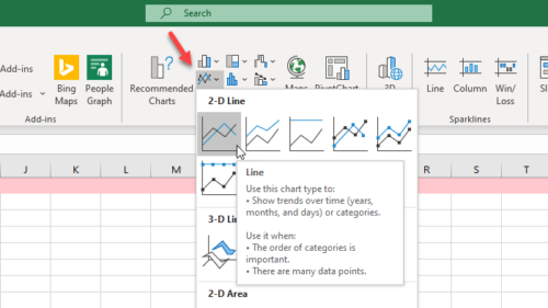 Come creare un grafico a linee curve in Excel