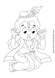 krishna pencil lord drawing coloring line sketch pages teasing bhikaji chintan bhagavat das unknown posted template