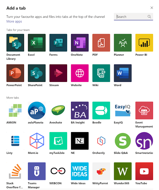 Microsoft Teams Tabs are your friend
