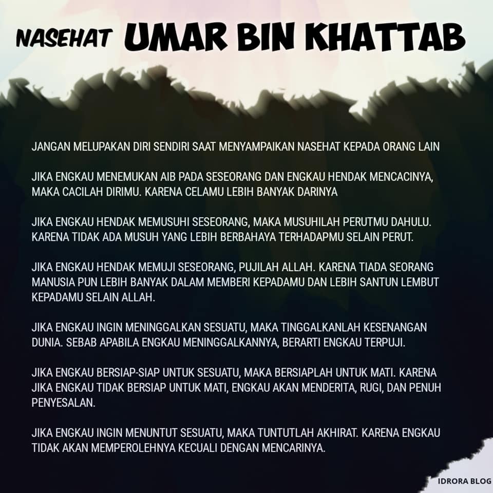 Nasehat Ulama, Umar bin Khattab Quotes idrora
