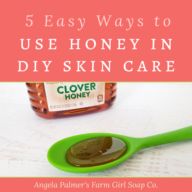 Here are 5 easy ways to use honey in skin care remedies you can make at home. Plus some awesome skin benefits of honey. By Angela Palmer at Farm Girl Soap Co.