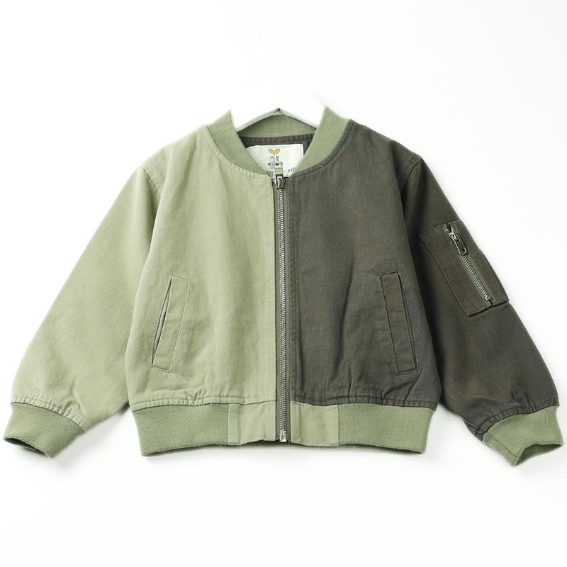 Áo Khoác Trẻ Em Khaki Tay Dài Phối Dây Kéo - BELDINO 158333 5 6 412