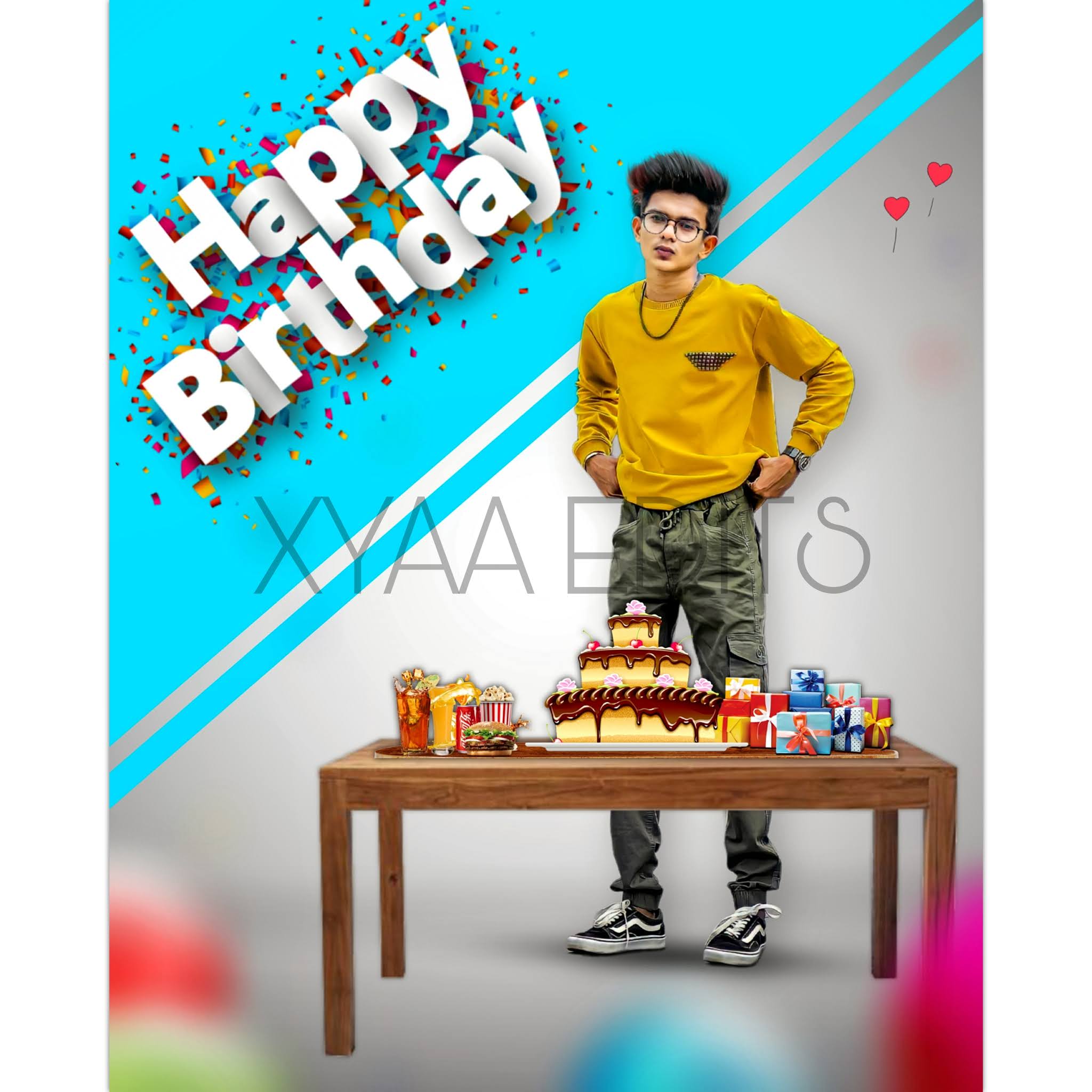 Step by step guide for Birthday editing picsart background with Picsart