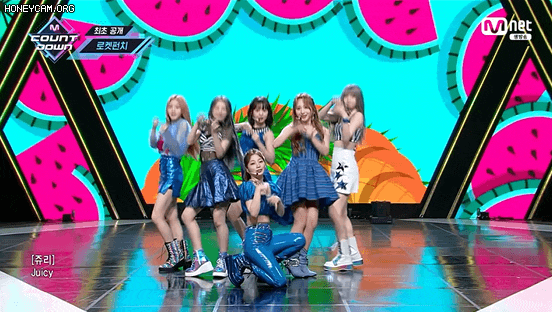 지난주 컴백한 로켓펀치 JUICY 엠카 움짤 .gif | 인스티즈