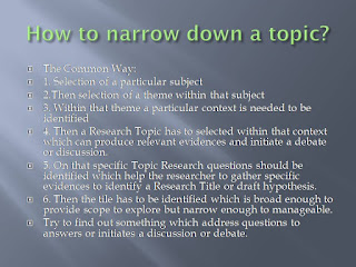legal writing: Selection of a Research Topic