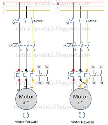Motor Listrik 3 Fasa Forward Reverse Listrik Praktis