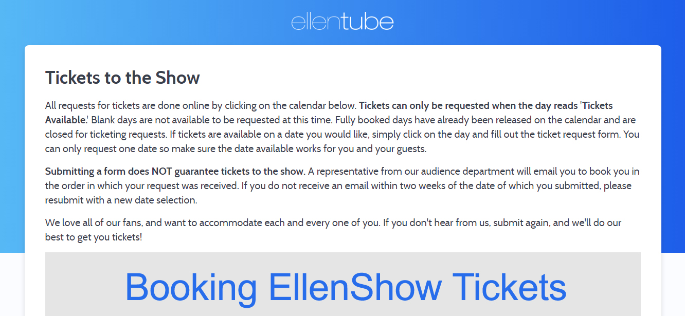 How to Book Ellen Show Tickets via ellentube from Mobile Know