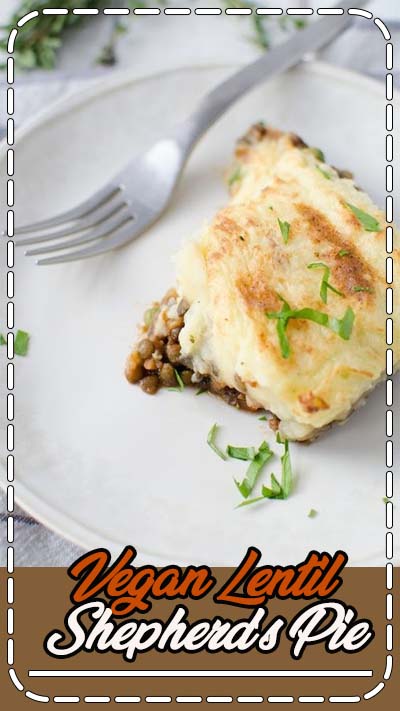 Lentil Shepherd's Pie! A rich, vegan lentil stew topped with homemade mashed potatoes.