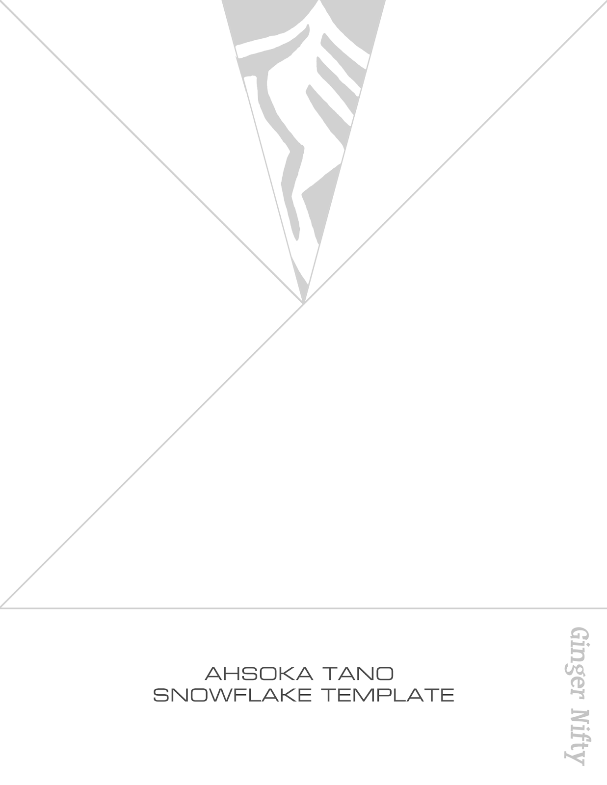 Gingernifty Ahsoka Tano Inspired Paper Snowflake Free Template