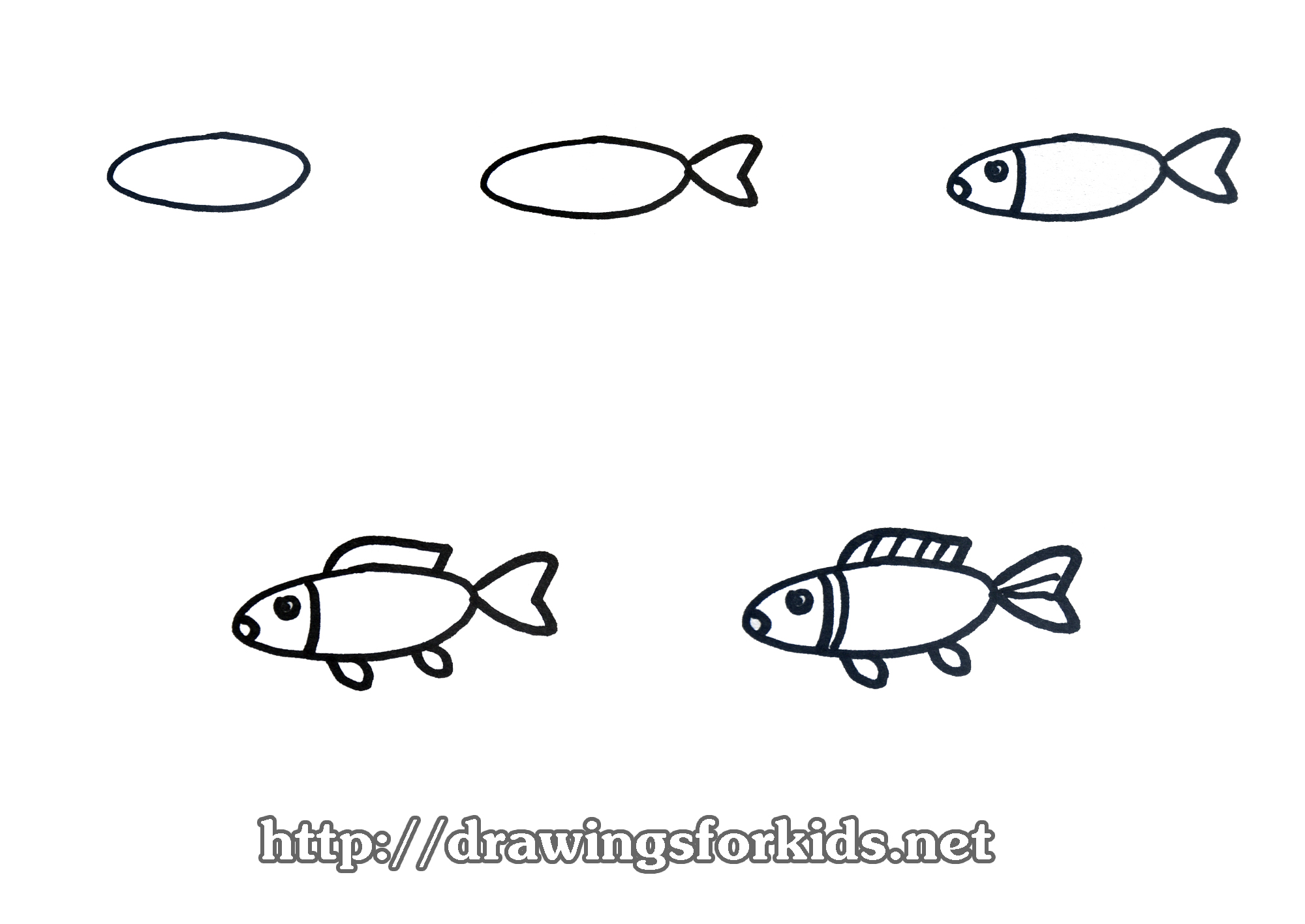 How to draw a fish