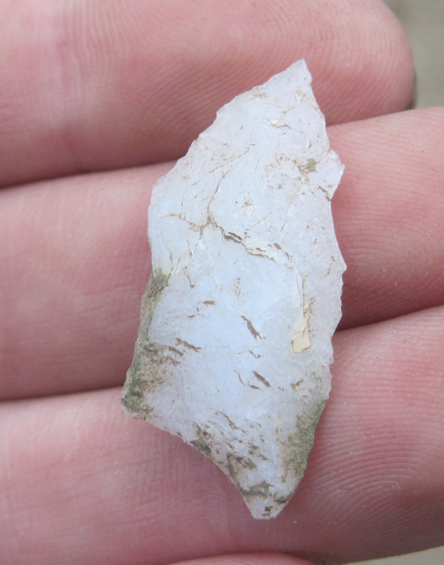 Rock Piles Field Find Broken quartz arrowhead