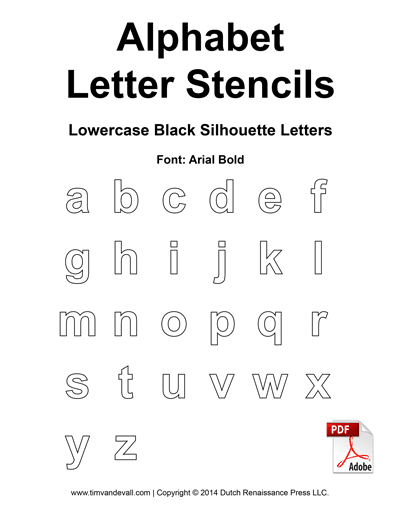 Printable Lowercase Letter Stencils - Birthday Letter
