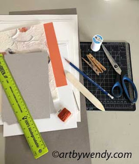 materials needed to make your own sketchbook