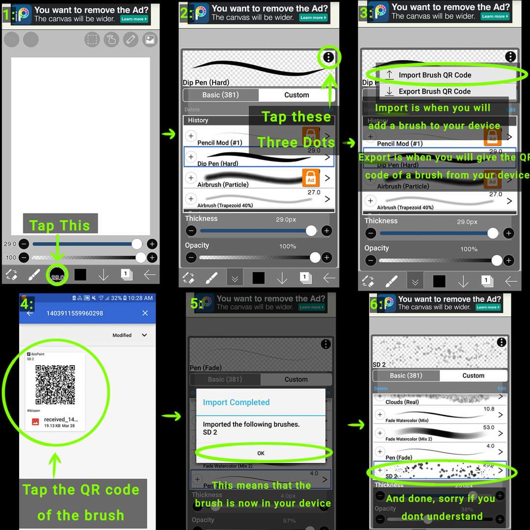 Ibis Paint Brushes With QR Codes Download Free Editor Noob