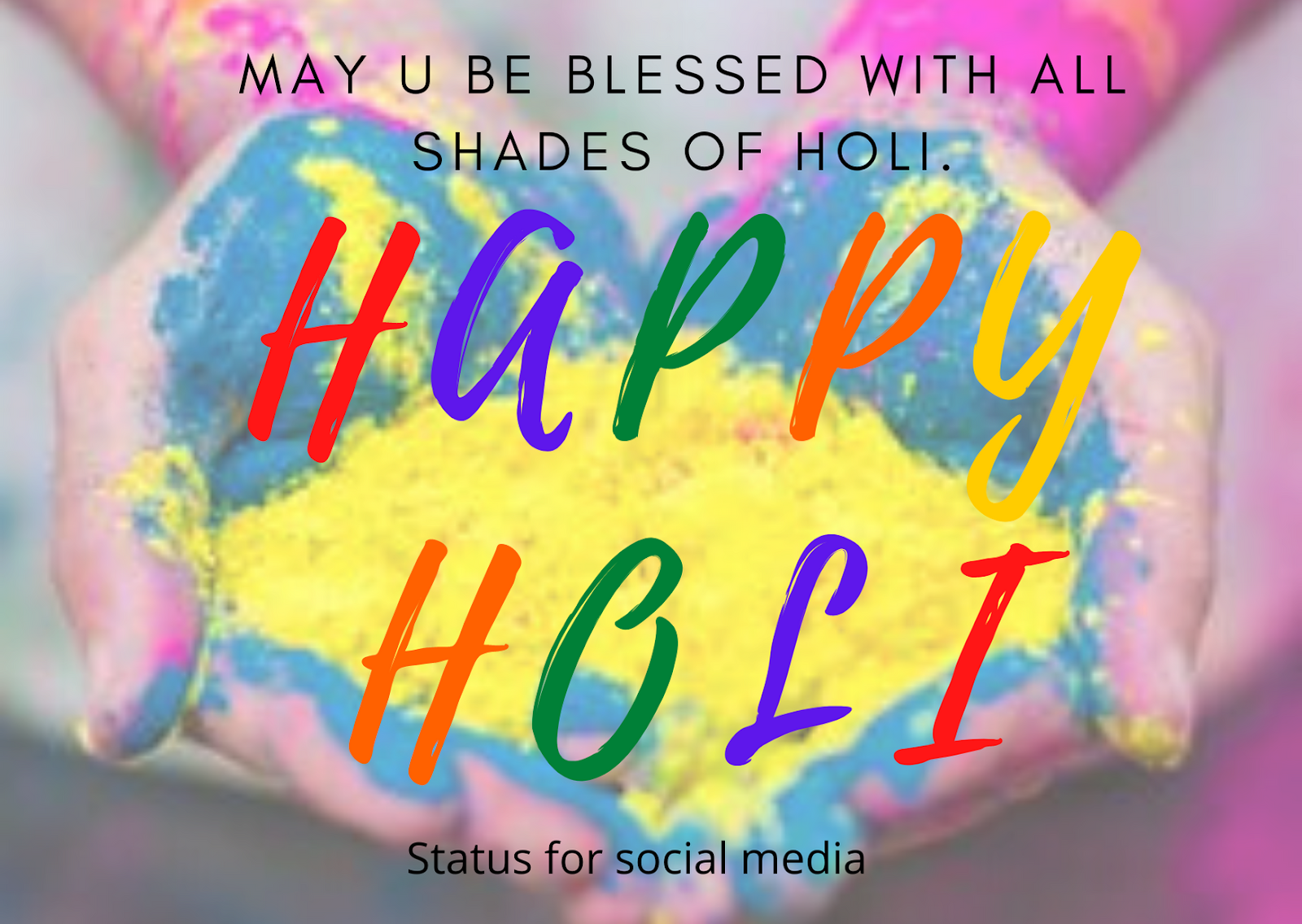 Happy Holi social media post