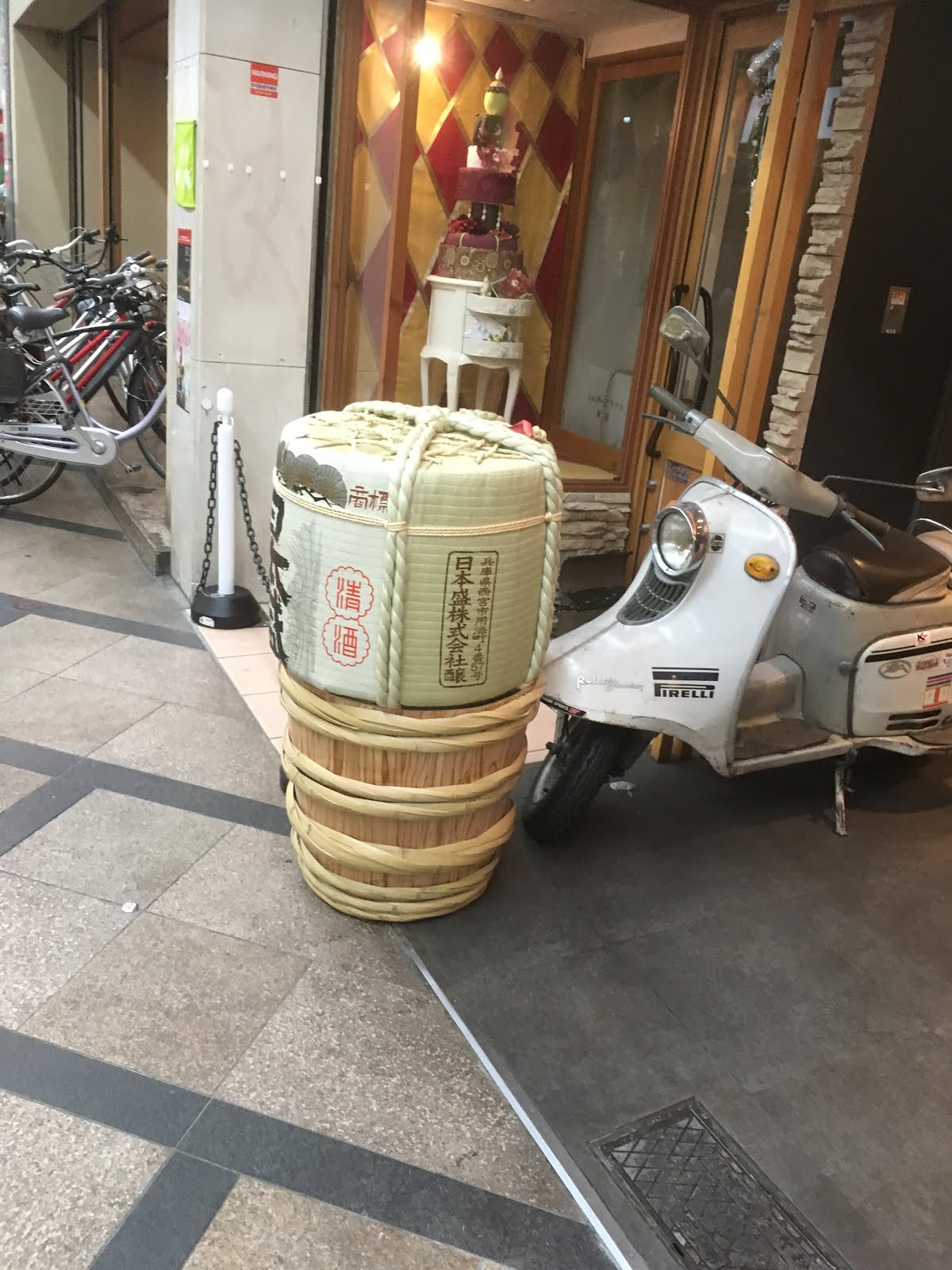 Kansai Culture Sake barrels in Japan