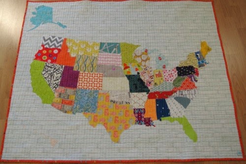 US Map Baby Quilt Tutorial