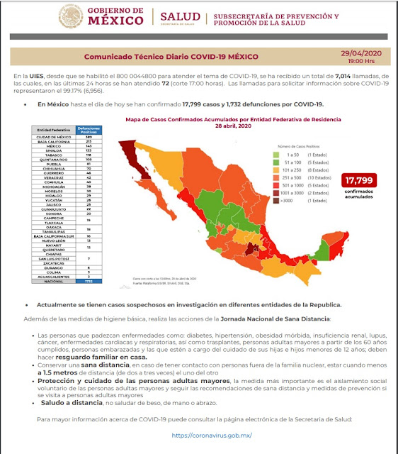 Michoacán en el número 10 nacional en cuanto a defunciones por Covid 19