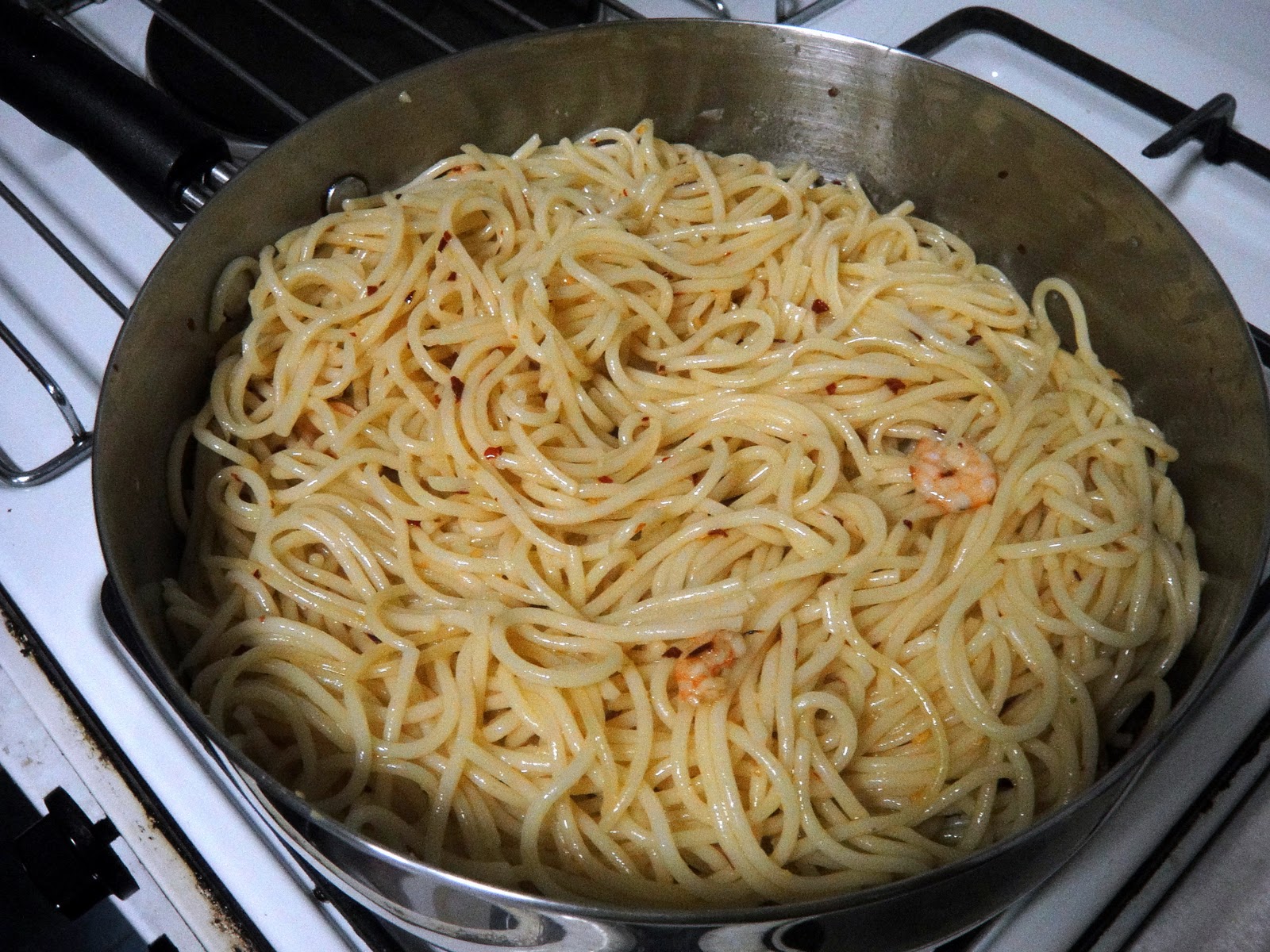 Resepi aglio olio udang pedas