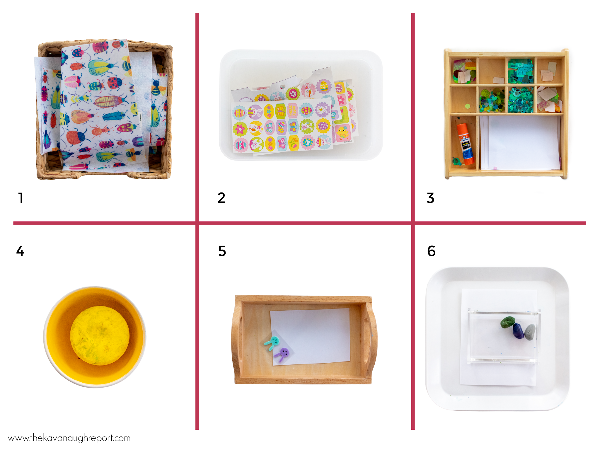 Arts Crafts Tray for Toddlers from 16 months and older