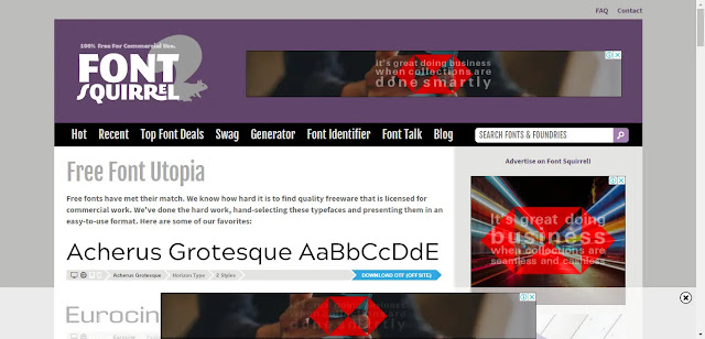 موقع fontsquirrel