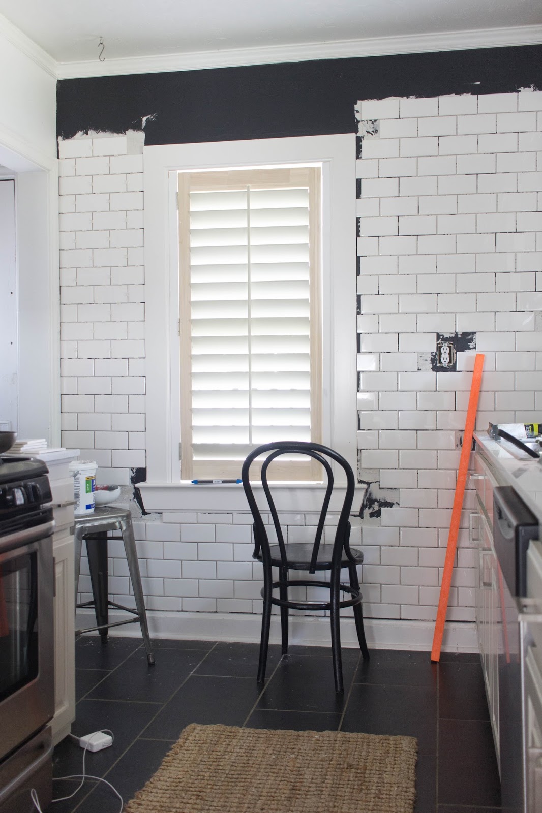 Floor To Ceiling Subway Tile Kitchen Things In The Kitchen